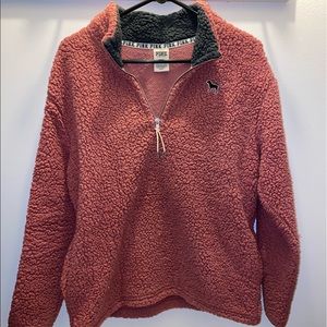 PINK Victoria’s Secret Sherpa Quarter-zip